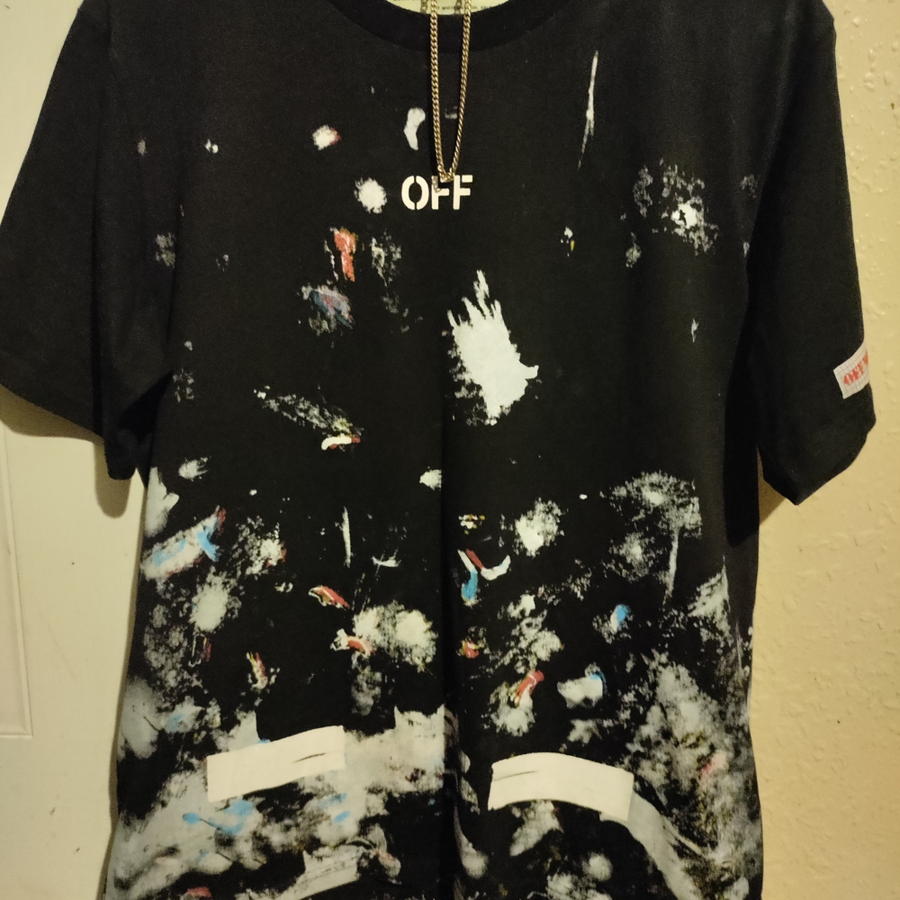 Off-White Kids' Black Splatter Graphic Tee